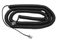 25 Foot Long Black Handset Receiver Curly Cord for Allworx IP Telephone